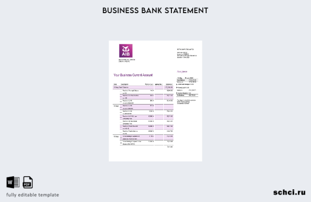 цифровая загрузка отчета предприятия Allied Irish Banks (AIB) в формате Word и P